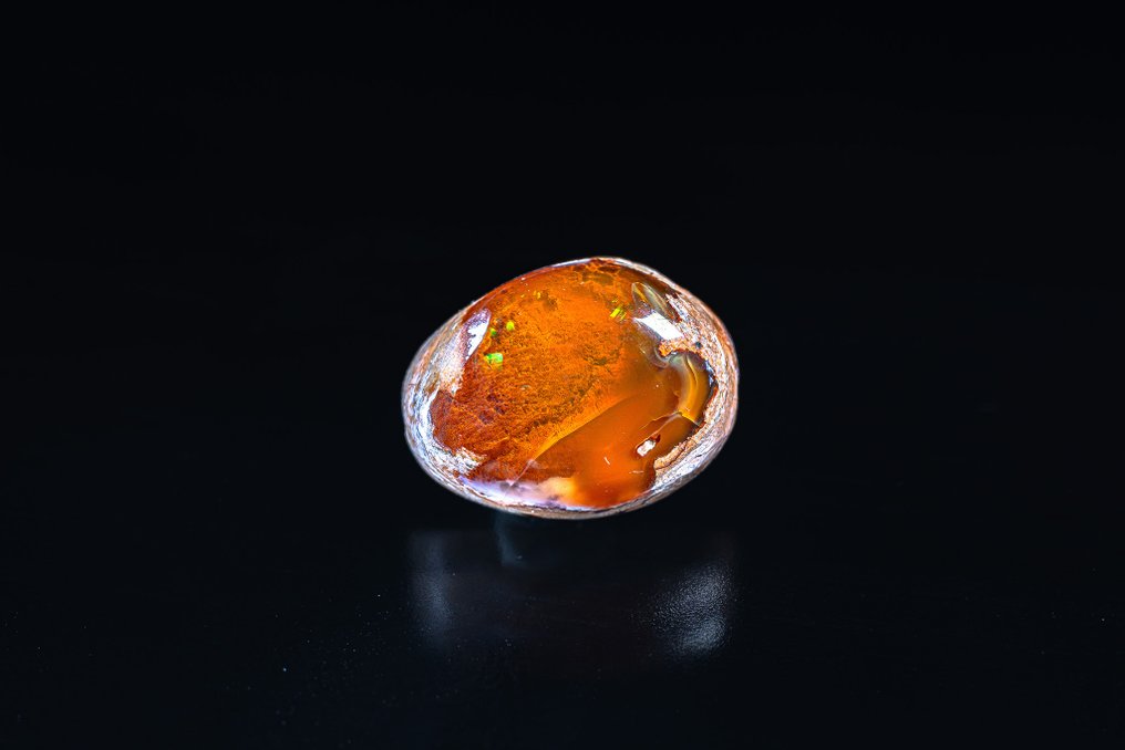 Εξαιρετική Μεξικανική Οπάλ Φλόγας Πορτοκαλί 2,00 καράτια - Χωρίς τιμή ελάχιστης εγγύησης - Ύψος: 10.7 mm - Πλάτος: 8.2 mm- 0.4 g - (1) #1.0