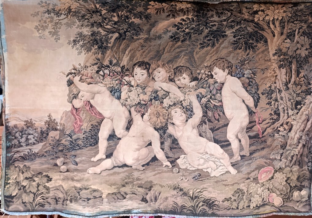 'Ghirlanda di frutti' after Rubens - Tapestry - 140 cm - 90 cm - Flemish style #1.0