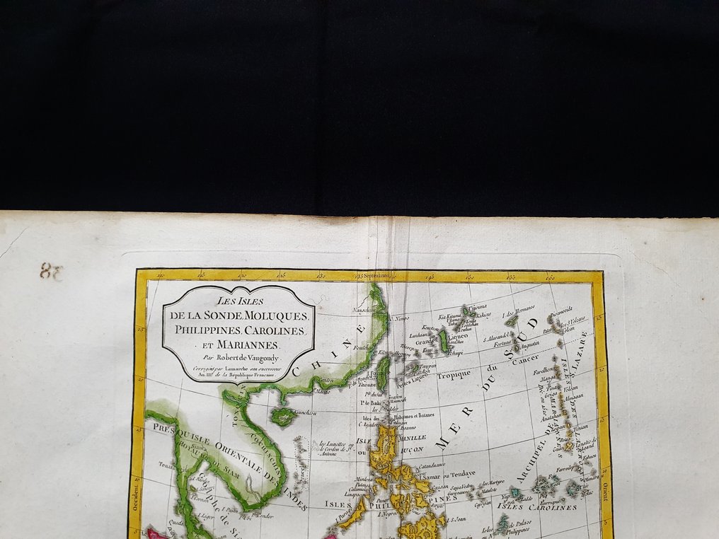 Ασία - Φιλιππίνες / Ανατολικές Ινδίες / Ασία / Βόρνεο / Ταϊλάνδη / Τζάβας / Μπανγκόκ / Σουμάτρα; R. de Vaugondy - Les Isles de la Sonde, Moluques, Philippines, Carolines et Mariannes - 1781-1800 #2.1