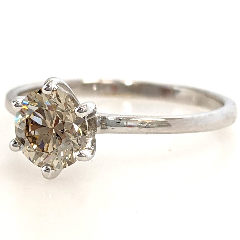 χωρίς τιμή ασφαλείας - Δαχτυλίδι - 14 καράτια Λευκός χρυσός -  0.97ct. tw. Διαμάντι (Φυσικό) - GWLab #4.3