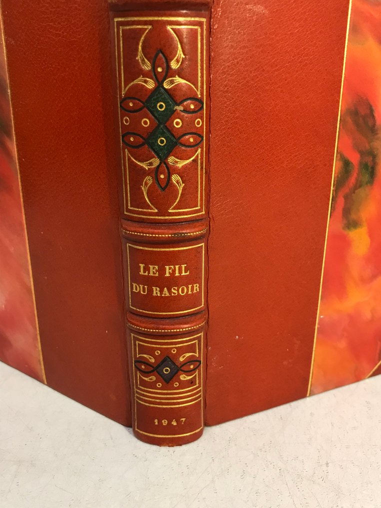 William Somerset Maugham / Renée L'Oungre - Le Fil du Rasoir [Reliure mosaïquée de Saulinier, ex. numéroté] - 1947 #3.2