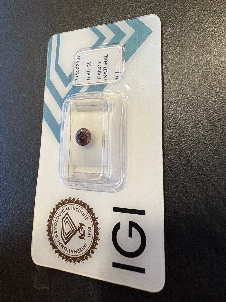 1 pcs Diamant  (Natural)  - 0.49 ct - Rotund - I1 - IGI (Institutul gemologic internațional) #4.3