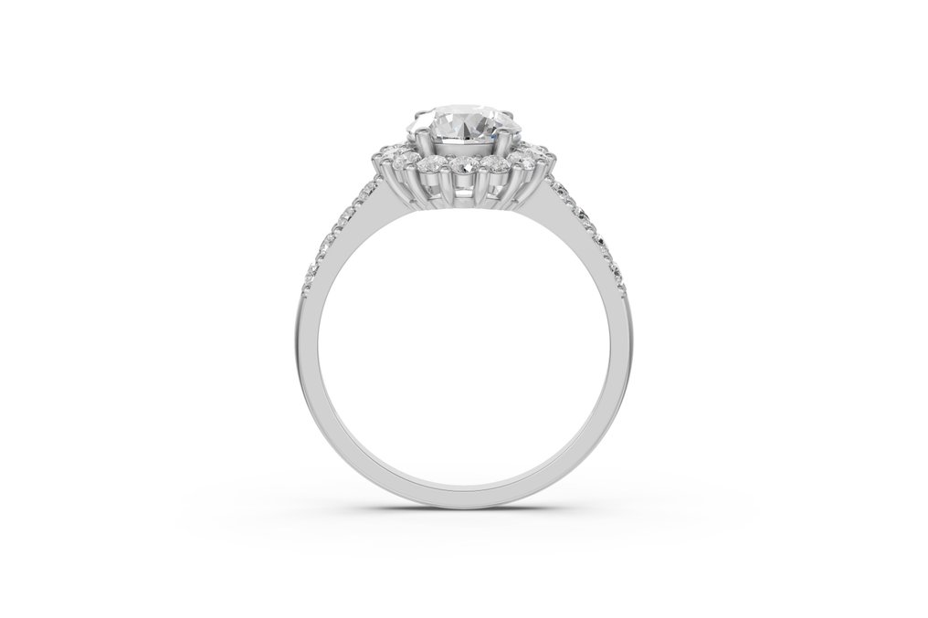 Gyűrű - 14 kt. Fehér arany -  3.01ct. tw. Gyémánt (Laboratóriumban előállított) - Gyémánt #2.1