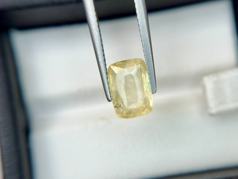 Sans prix de réserve - 1 pcs Jaune Saphir - 3.49 ct - Bellerophon Gemlab - Rare Burma stable jaune #4.3