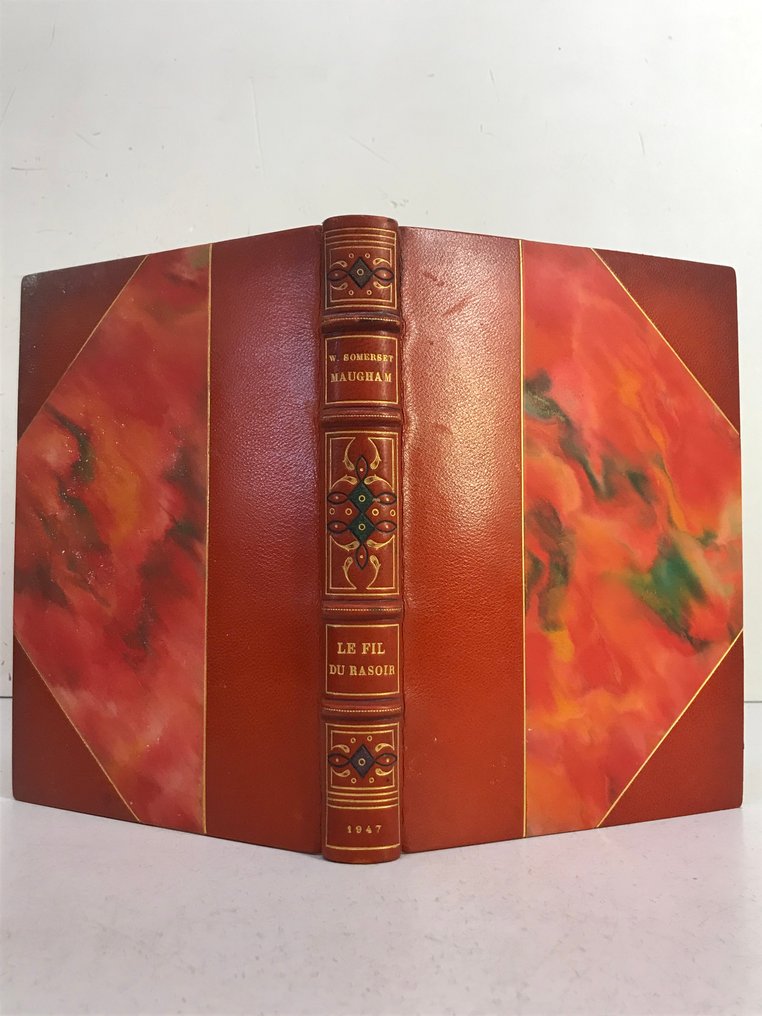 William Somerset Maugham / Renée L'Oungre - Le Fil du Rasoir [Reliure mosaïquée de Saulinier, ex. numéroté] - 1947 #1.0