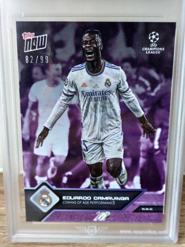 2022 Topps Now UCL Camavinga 82/99 Purple - AP Grading Graded card #1.0