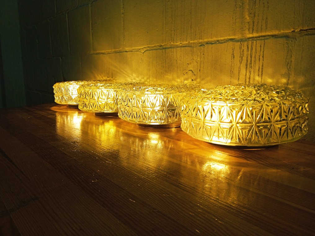 壁灯 (4) - 一套复古灯具 - 玻璃, 金属 #3.2