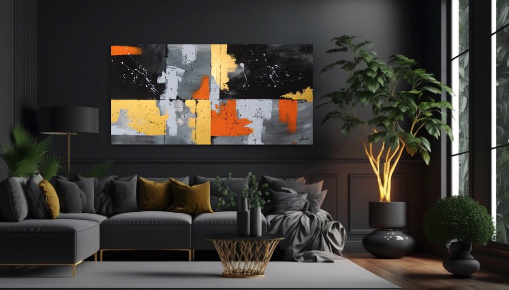 Monika Spiewak - Abstract - XXL - Oil Painting Stretched On The Frame - Ready To Hang - 1/1 Unique Piece #1.0