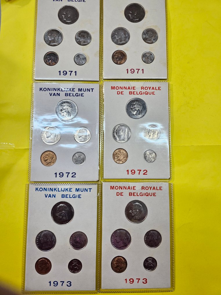 比利时. Setjes Franken 1971/1981, 10 sets  (没有保留价) #2.1