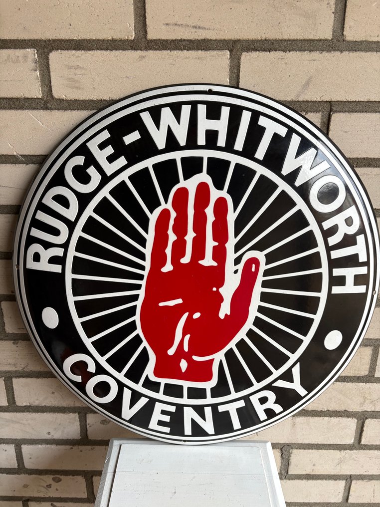 Emaille reklámtábla - Rudge-Whitworth Coventry – emaille bord – meerdere lagen emaille – Engeland – ca. 2000 - Zománc jel - Zománc #2.1