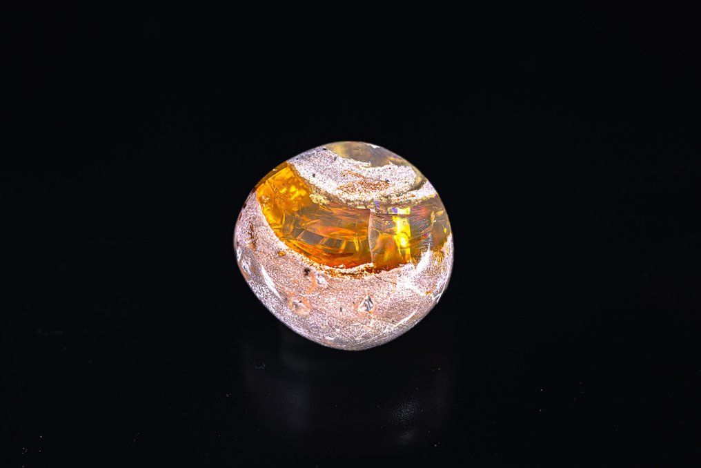 Εξαιρετικό Μεξικανικό Οπάλ Φλόγας 4,06 καράτια - χωρίς τιμή ελάχιστης προσφοράς. - Ύψος: 11.5 mm - Πλάτος: 10.6 mm- 0.81 g - (1) #3.2