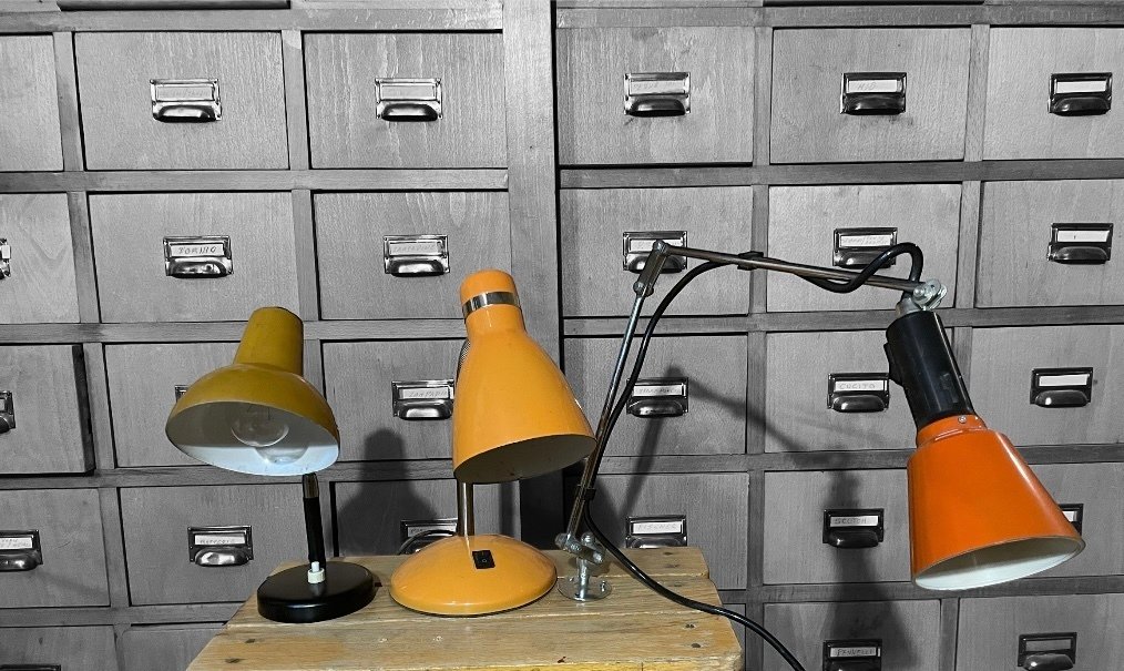 Risma - Επιτραπέζιο φωτιστικό (3) - Χάλυβας, Αλουμίνιο - 3 λάμπες 60/70 #1.0