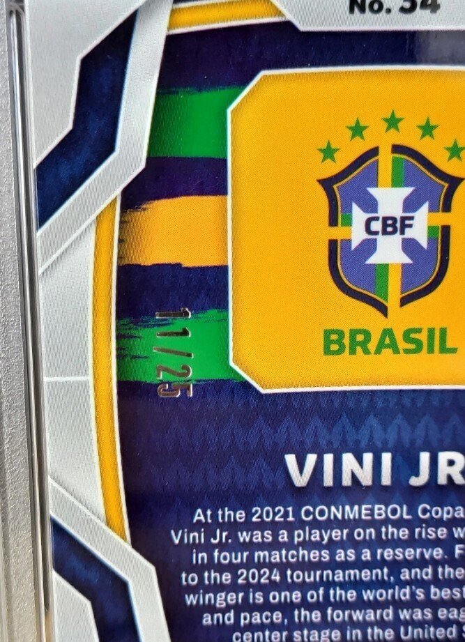 2024 Panini Prizm Copa America Vini Jr. 11/25 Orange - PSA 9 Graded card #1.0