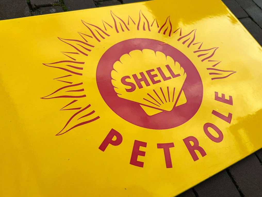 Emaillerie Belge - Emaillebord Shell petrole - 珐琅标志 - 搪瓷 #2.1