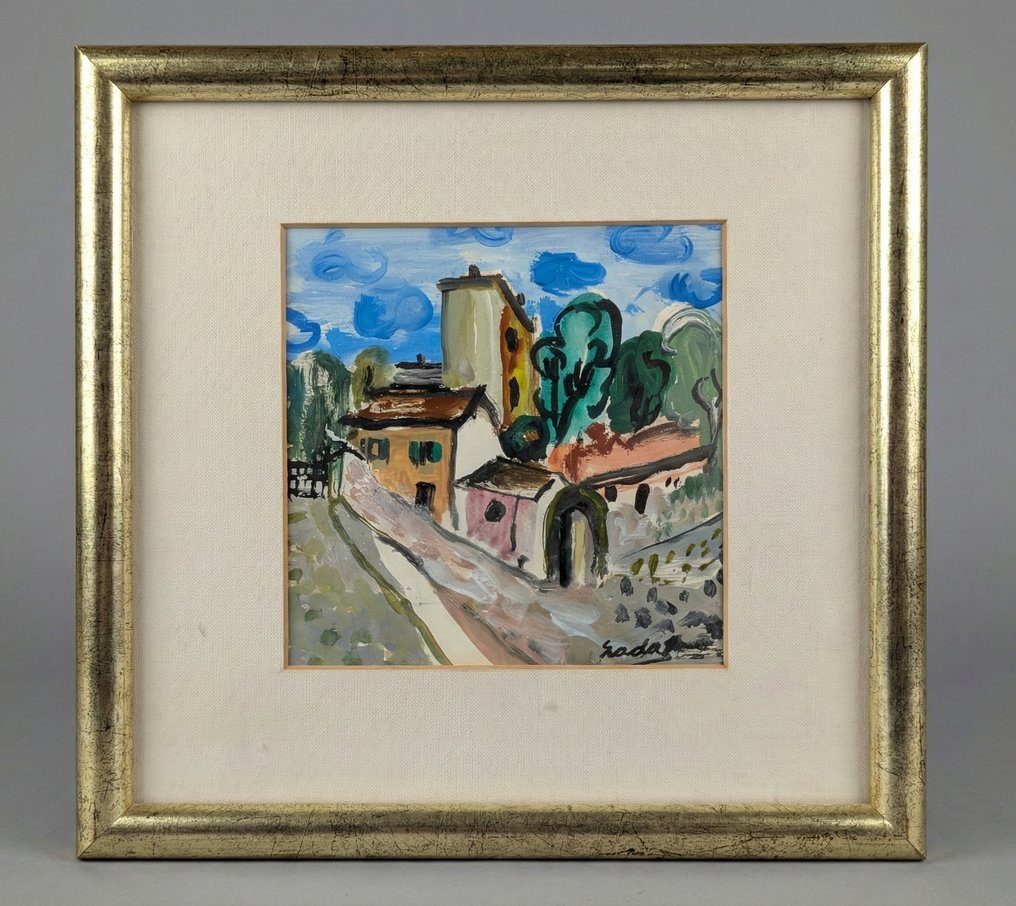 Carlos Nadal (1917-1998) - Village Scene #1.0