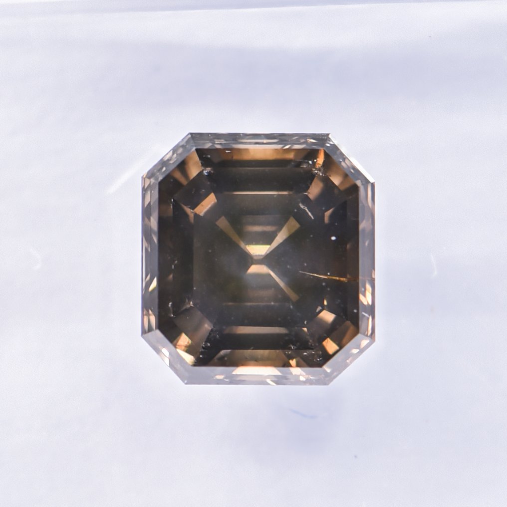 Ohne Mindestpreis - 1 pcs Diamant (Natürlich farbig) - 1.53 ct - Smaragd - Fancy deep Gräulich, Grün Gelb - SI1 - International Gemological Institute (IGI) - VG VG #2.1