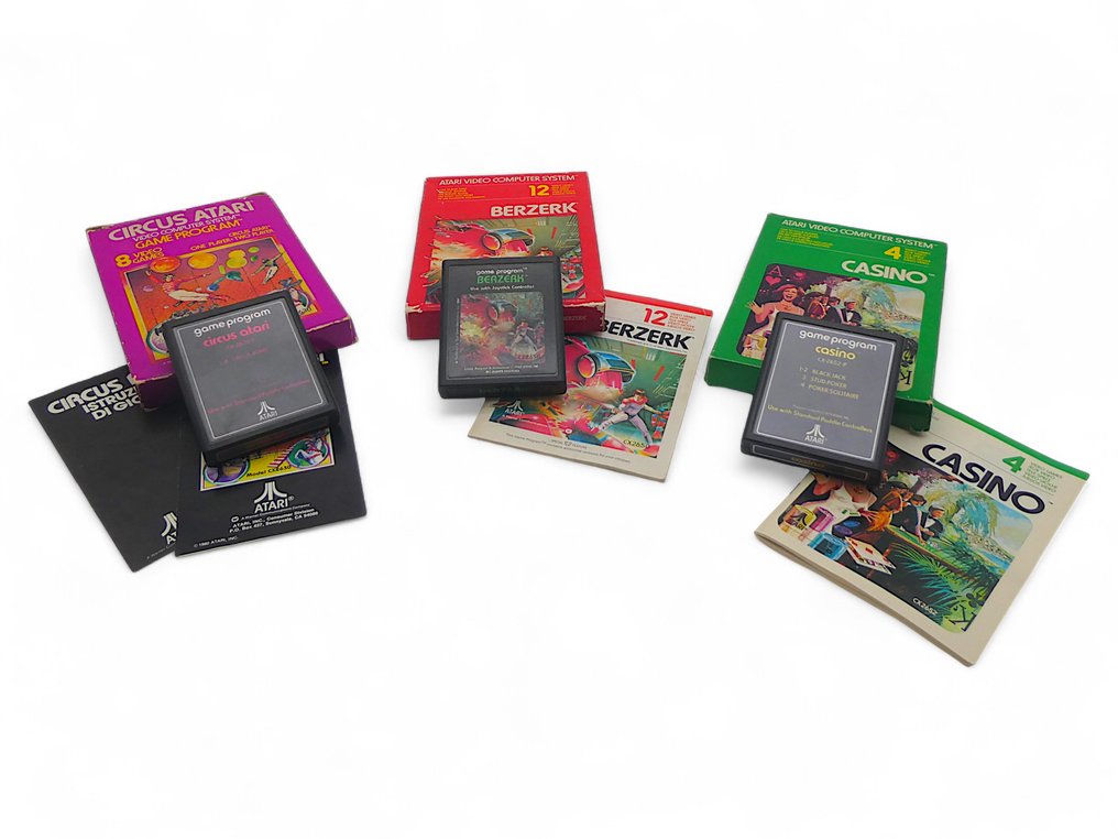 Atari - 2600 VCS - 3x Videogame: Casino, Berzerk & Circus Atari - 1980s - Videojáték - Eredeti dobozban #2.1