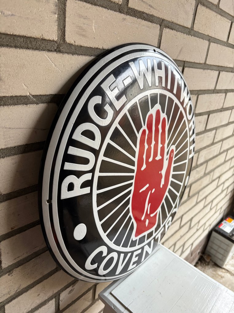 Emaille reklámtábla - Rudge-Whitworth Coventry – emaille bord – meerdere lagen emaille – Engeland – ca. 2000 - Zománc jel - Zománc #4.3