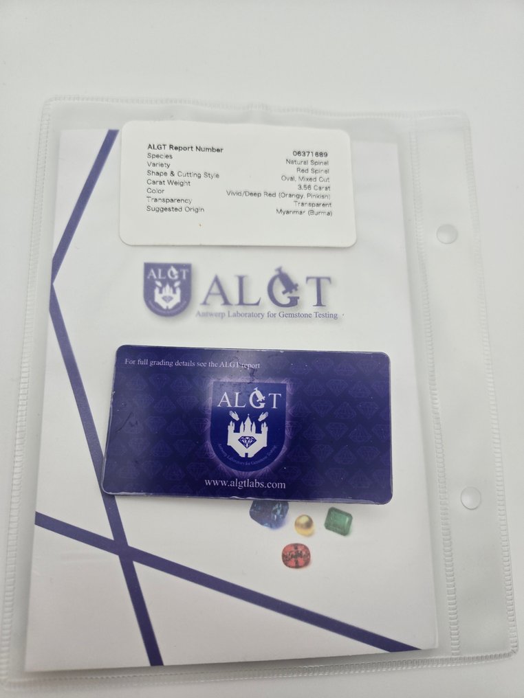 8 pcs  Spinelle  - 3.56 ct - Antwerp Laboratory for Gemstone Testing (ALGT) - Rouge profond vif #4.3