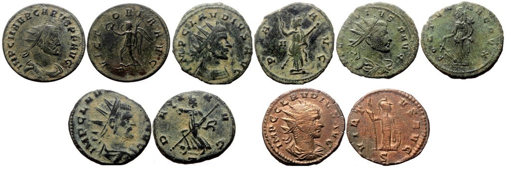 羅馬帝國 Lot of 5 Æ coins 3rd century AD  (沒有保留價) #1.0