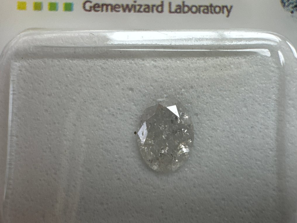 No Reserve Price - 1 pcs Diamond  (Natural)  - 0.50 ct - Oval - E - I2 - Gemewizard Gemological Laboratory (GWLab) #1.0