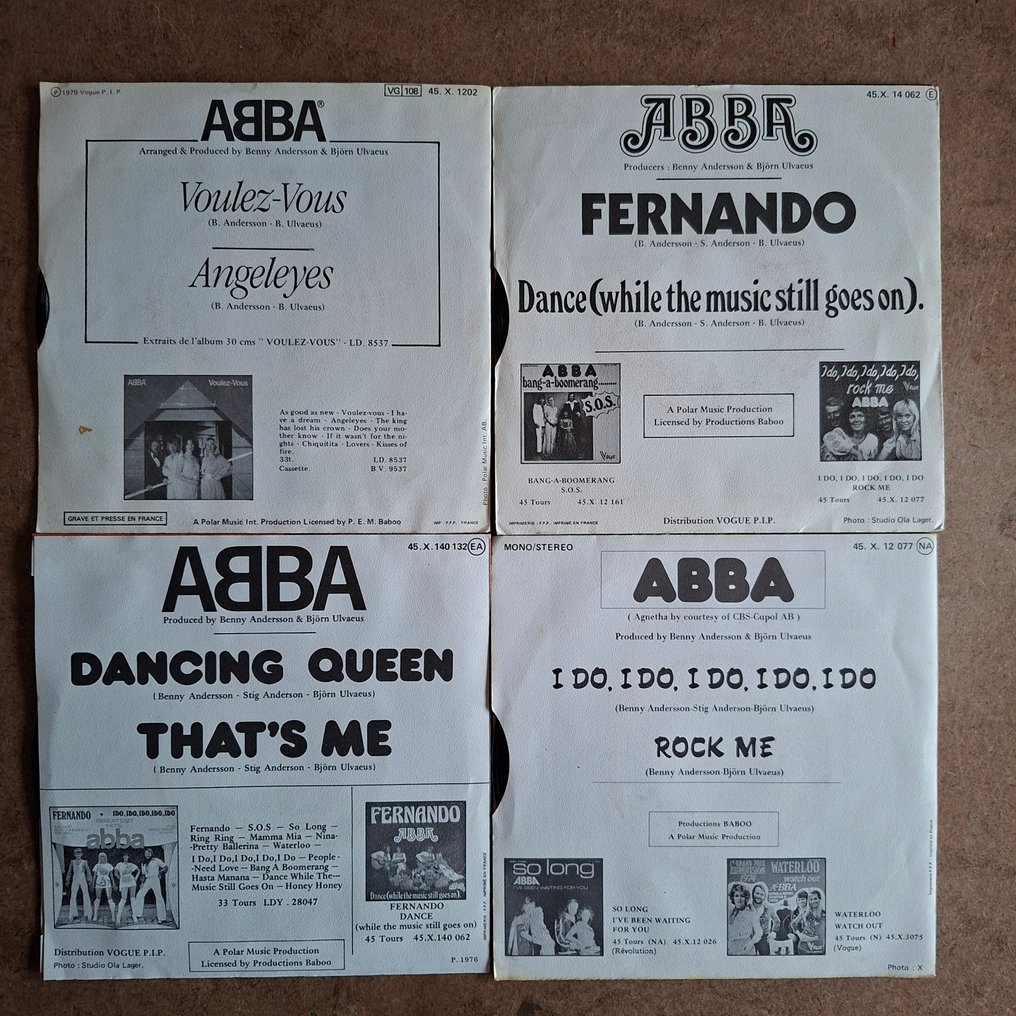 ABBA - 21 x singles , good selection - Multiple titles - 45 RPM 7" Single - Various pressings - 1974 #2.1