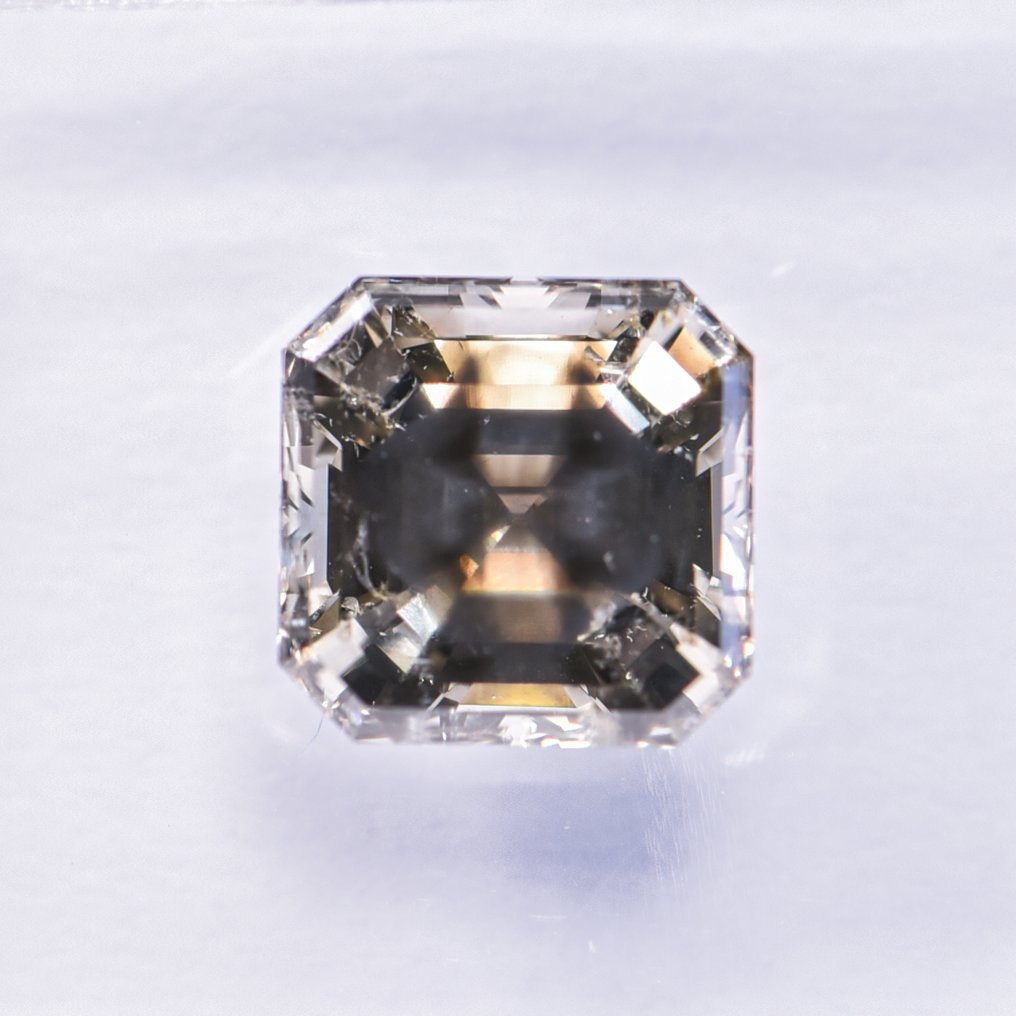 Ohne Mindestpreis - 1 pcs Diamant  (Natürlich farbig)  - 1.40 ct - Smaragd - Fancy deep Gräulich, Grünlich Gelb - SI1 - International Gemological Institute (IGI) - VG VG #4.3