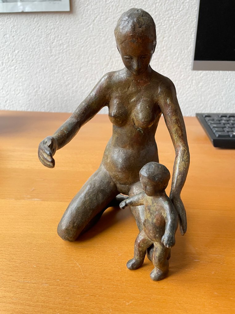 Christine Bangert & Glenn Sluisdom - Γλυπτό, Zonder titel - 5,1 kg - 23 cm - Μπρούντζος #1.0