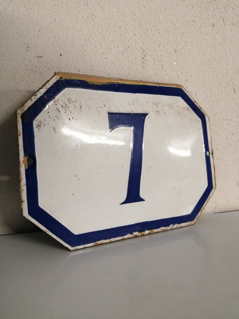 Reclamebord (3) - Numbers - Italië - jaren veertig - Emaille, IJzer #2.1