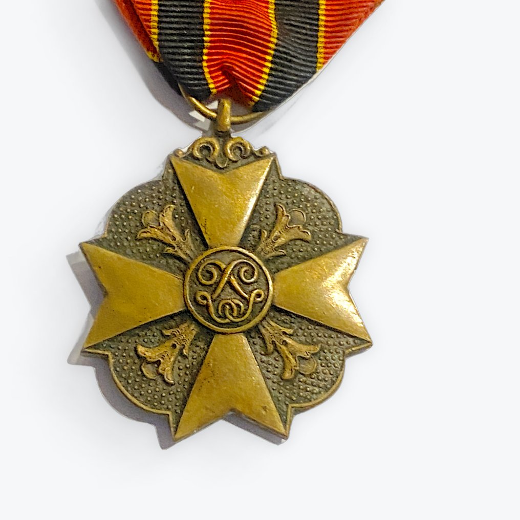 比利时 - 军事勋章 - 三级公民奖章带别针 #2.1