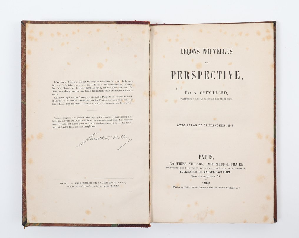 Alphonse Chevillard - Leçons nouvelles de perspective. Avec Atlas de 32 planches in-4°. - 1868 #3.2