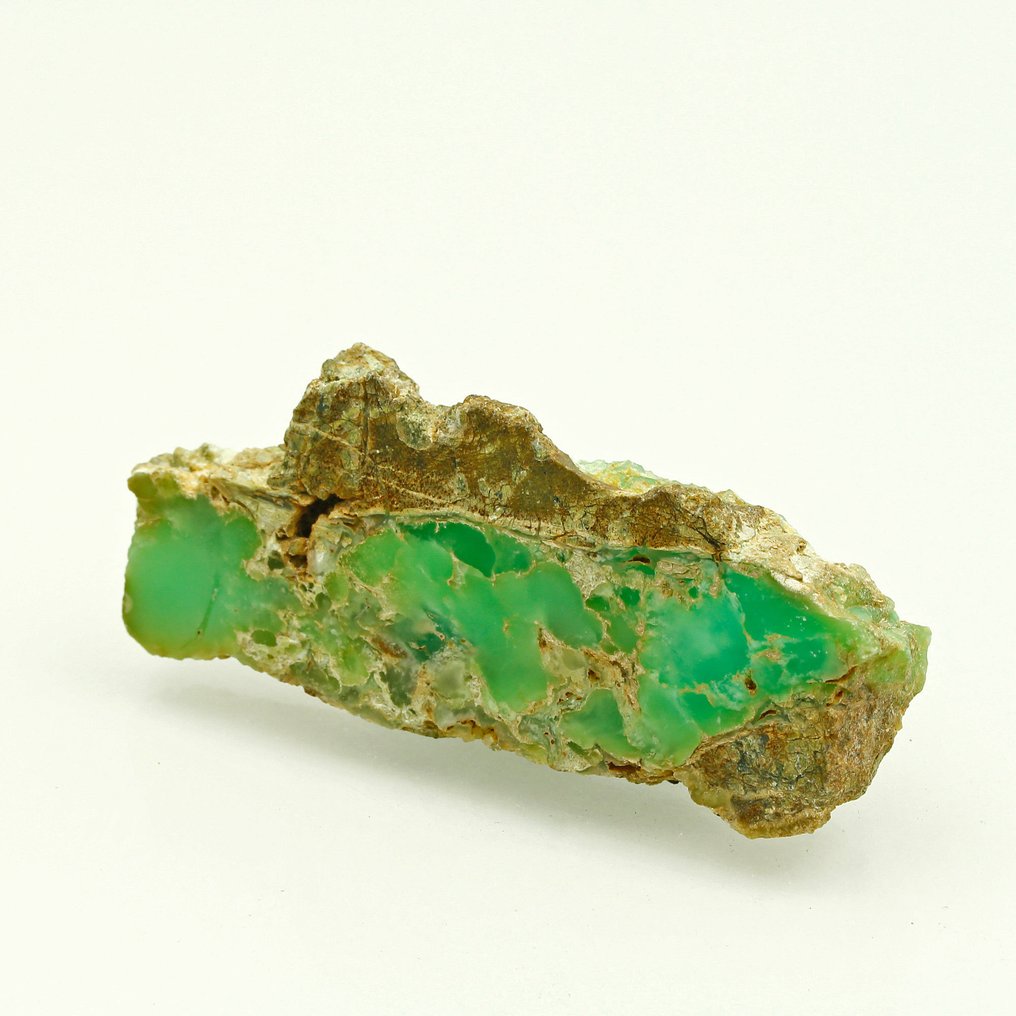 抛光的绿玛瑙 – 多变的绿色色调 磨光 - 高度: 8.6 cm - 闊度: 3.6 cm- 62 g #3.2