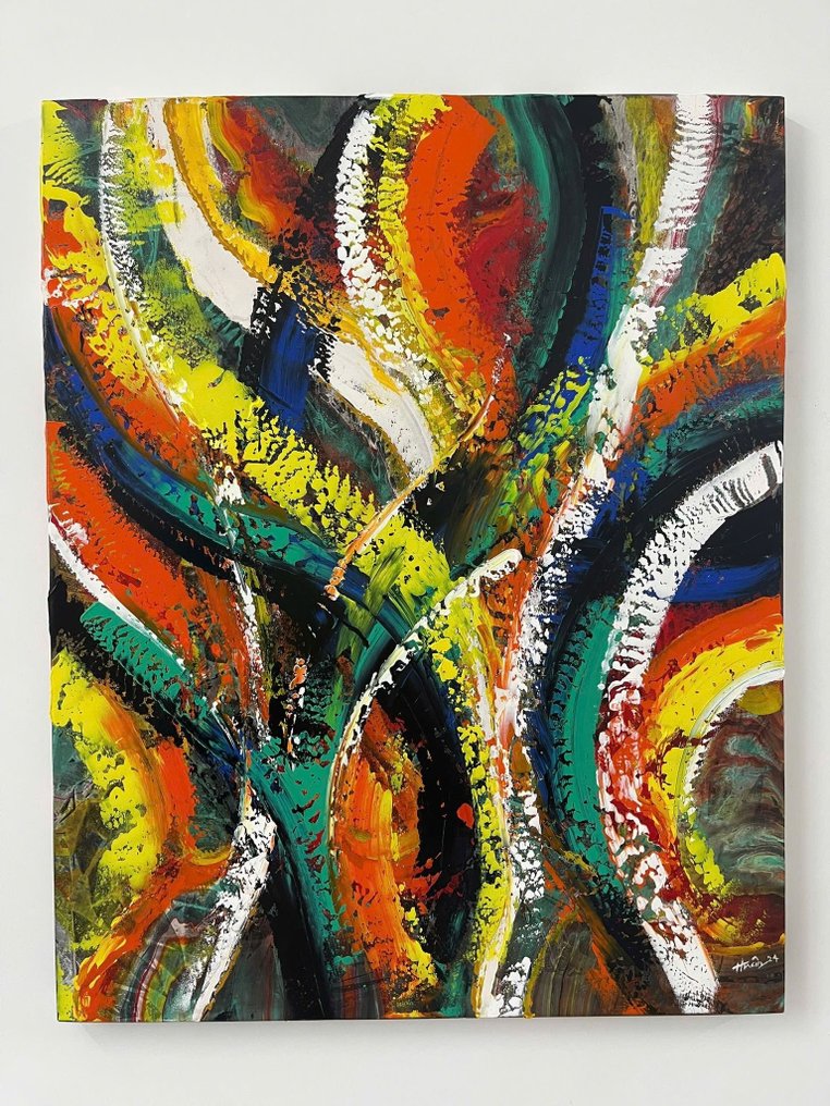 TRAN thị huyền trân - L’Éclosion des Couleurs 100 x 80 Vendu sans prix de réserve. #4.3