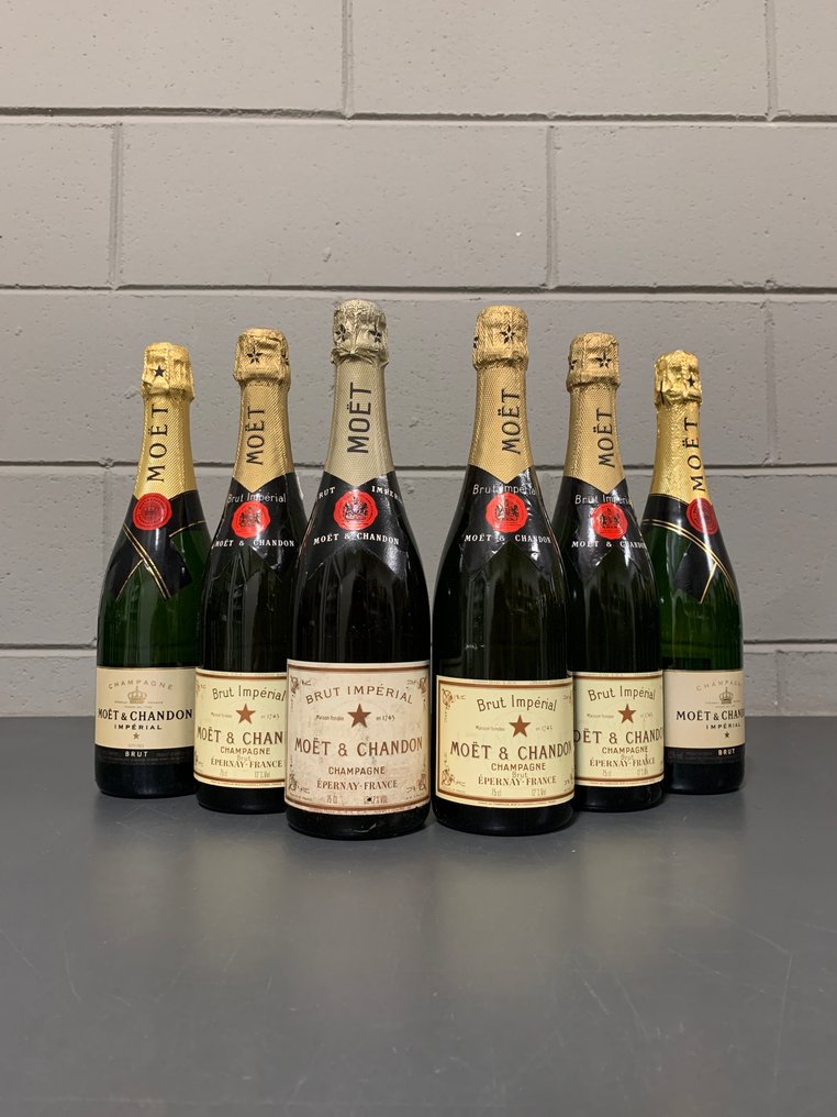 Moët & Chandon, Brut Impérial ('80s to '90s) - 香槟地 - 6 Bottles (0.75L) #1.0