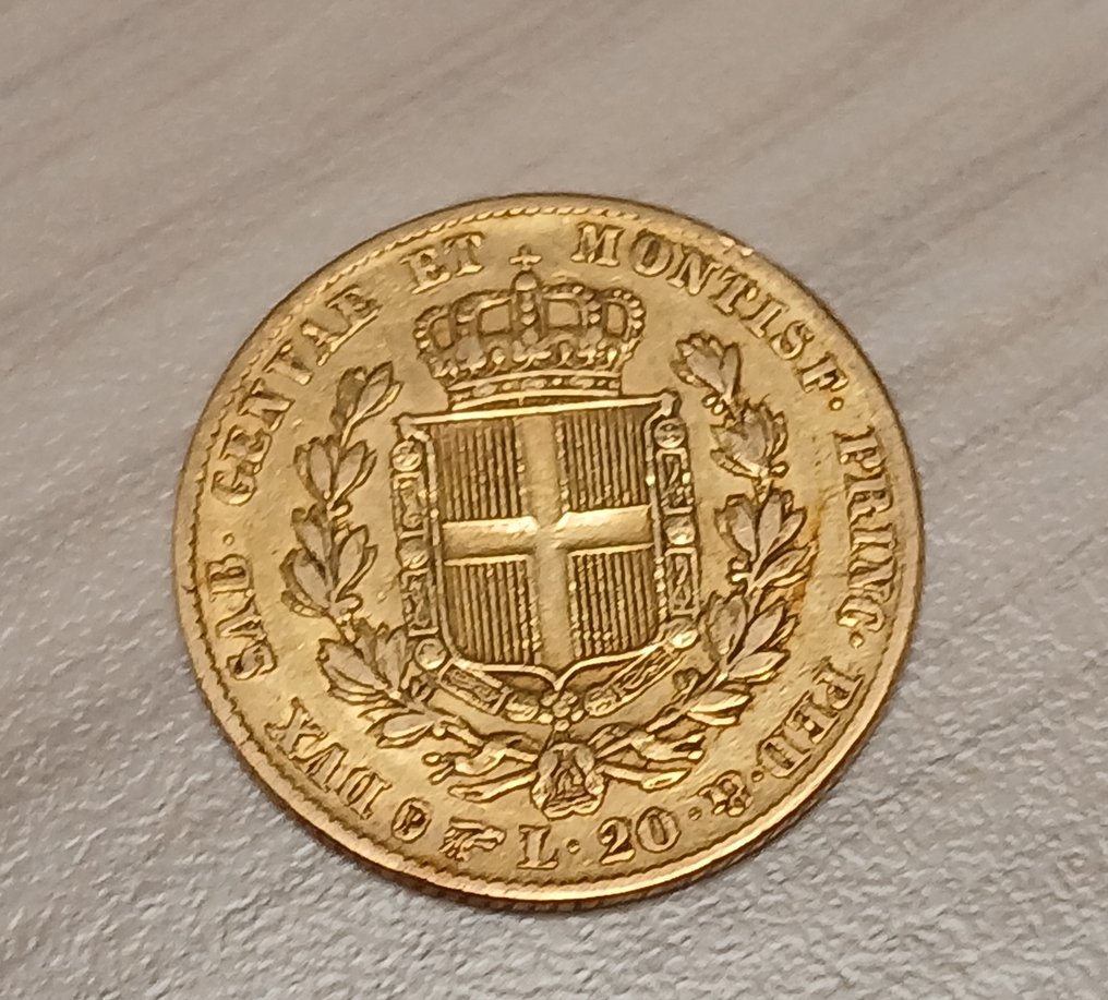 意大利. Carlo Alberto. 20 Lire 1833  (没有保留价) #1.0