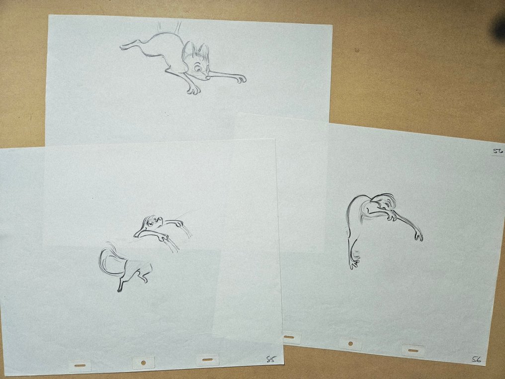 Walt Disney Studios - 3 Dessins d'animation originaux - The Fox and the Hound - 1981 #1.0