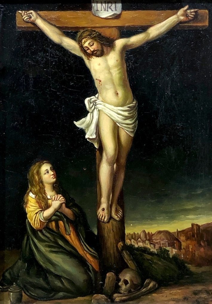 École européene (XIX) - The Crucifixion with Mary Magdalene #1.0