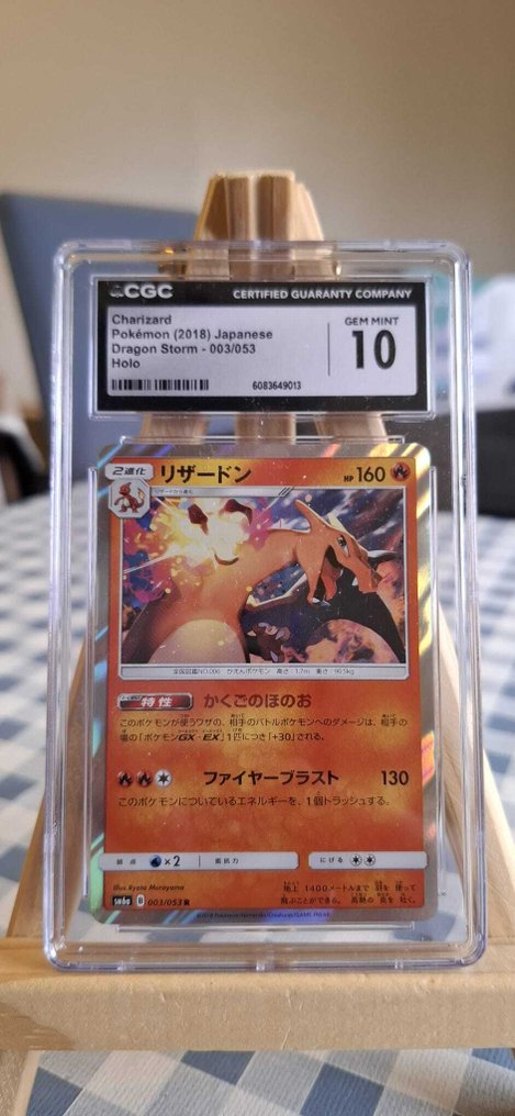 Pokémon - 4 Graded card - Charizard 003/053; SM211; DP45; 001/015 Foil, Full art - CGC 10 - Various sets - Signed card authenticated and graded #1.0