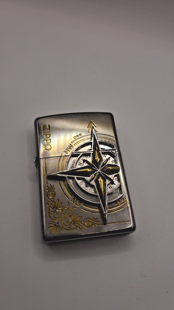 Zippo - Compass design - Accendino - Acciaio (inossidabile) #1.0