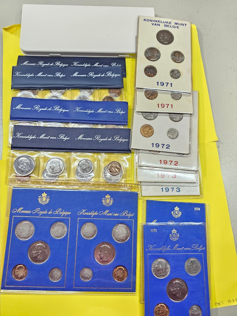 比利时. Setjes Franken 1971/1981, 10 sets  (没有保留价) #1.0