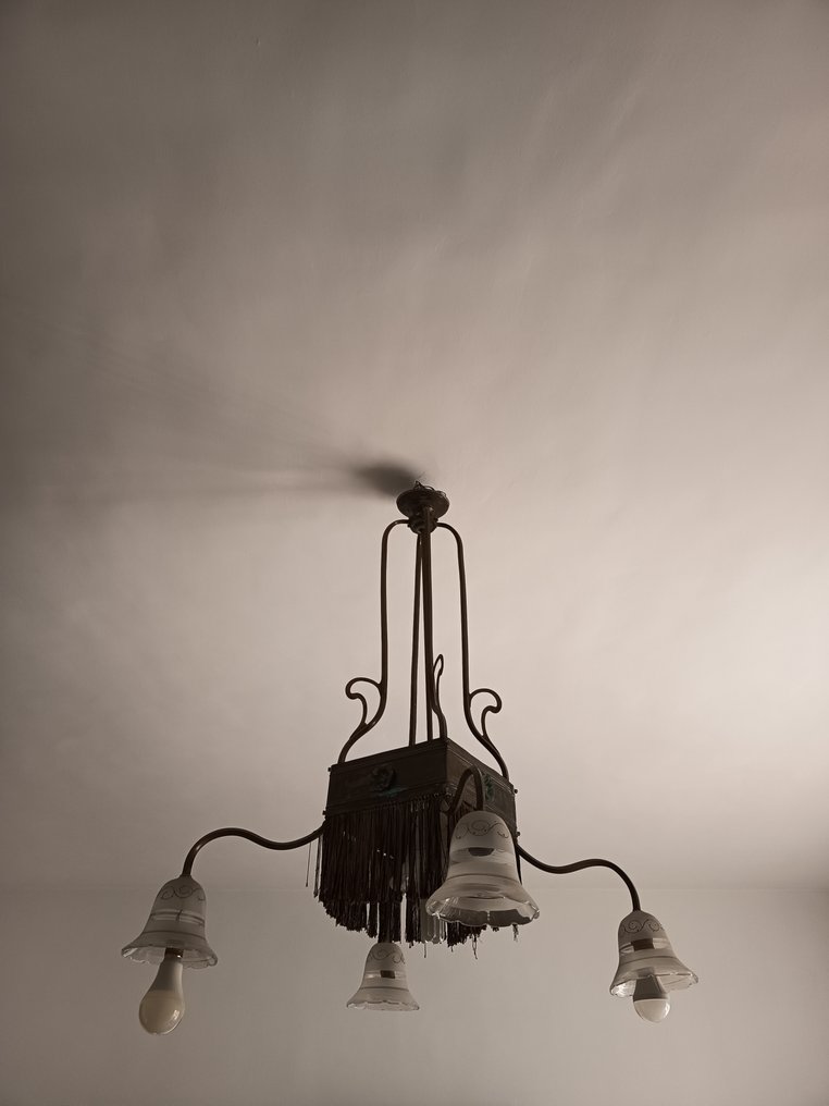 Hængende loftslampe - Bronze, Glas #1.0