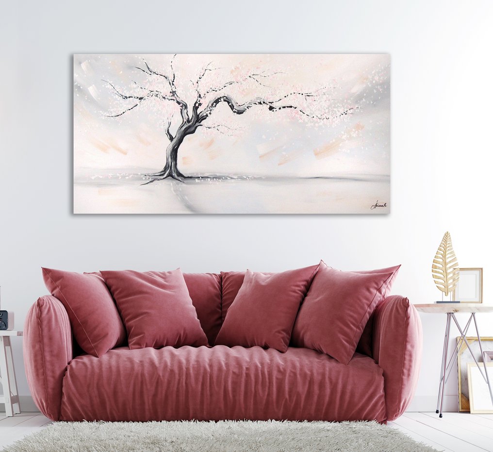 Monika Spiewak - Tree - XXL - Oil Painting Stretched On The Frame - Ready To Hang - 1/1 Unique Piece #1.0