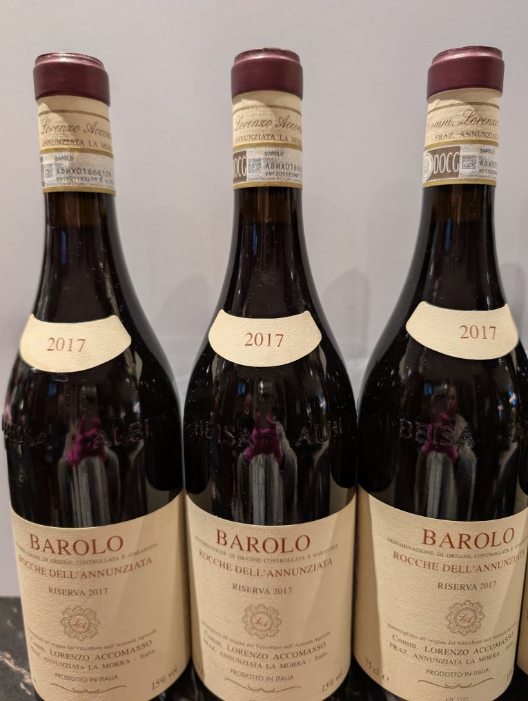 Lorenzo Accomasso: Rocche dell'Annunziata 2013 x3 & Rocche dell'Annunziata 2017 x3 - Μπαρόλο Riserva - 6 Bottles (0.75L) #1.0