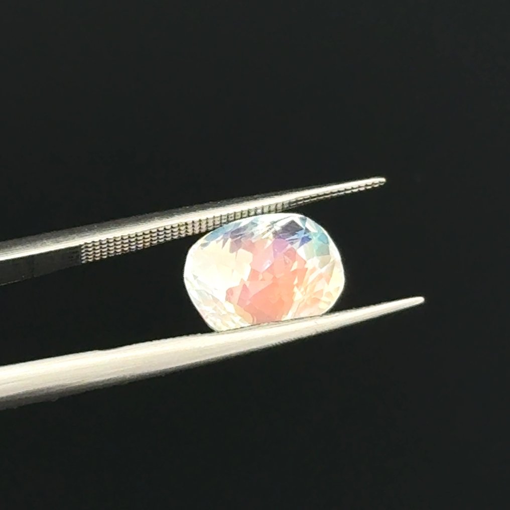 Zonder minimumprijs Wit Maansteen  - 2.87 ct - International Gemological Institute (IGI) - Regenboogeffect #2.1