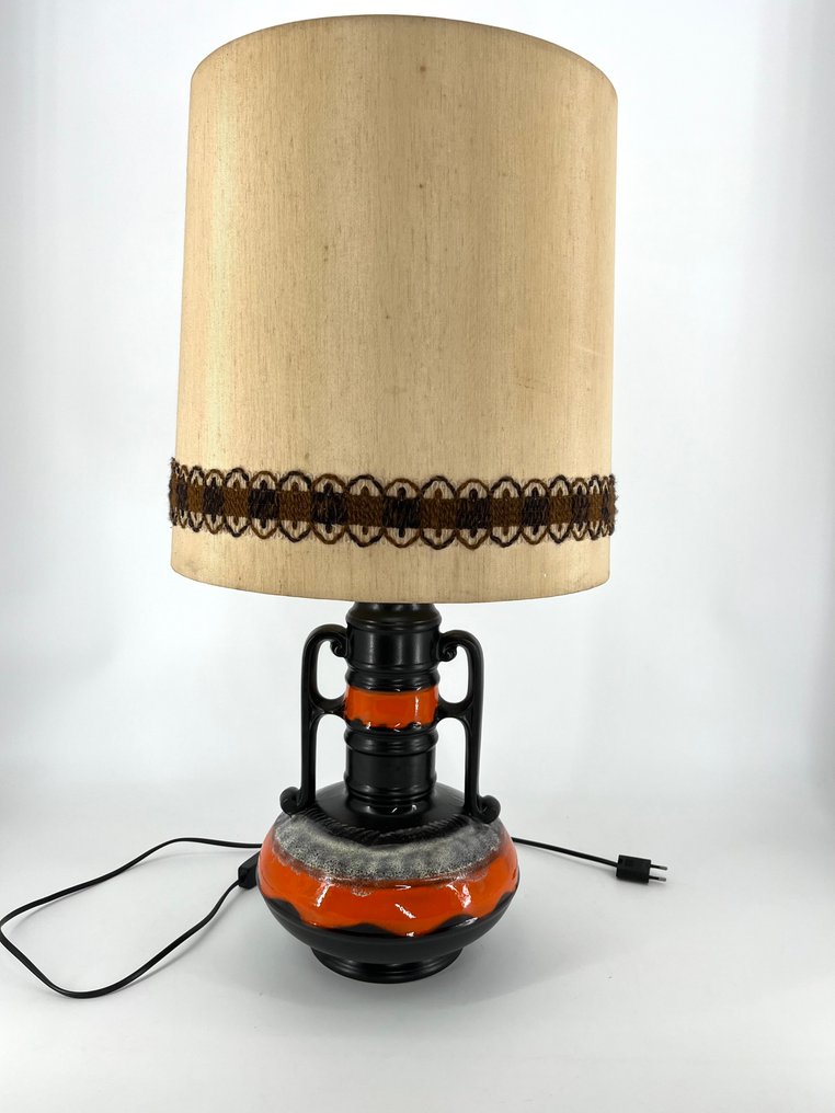 Επιτραπέζιο φωτιστικό - Κεραμικό, Textile - Παχιά Λάβα #1.0