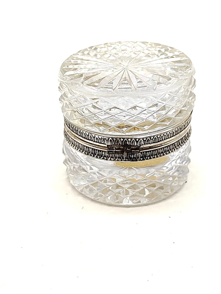 珠寶箱 - 镀银金属边框的弯曲玻璃首饰盒（重226克） #4.3