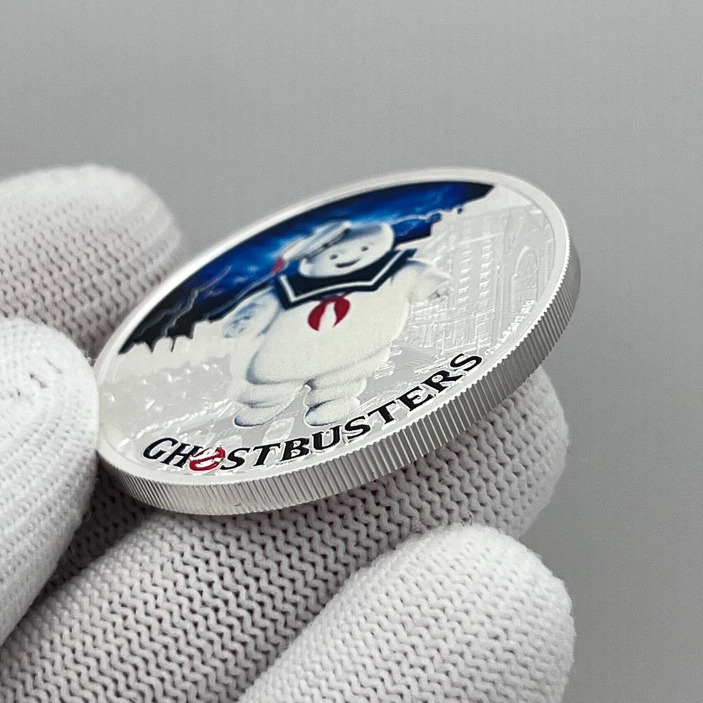 Tuvalu. 1 Dollar 2017 – Ghostbusters – Stay Puft Marshmallow Man – 1 oz Silver coin – .999 – Proof / Colorized #2.1