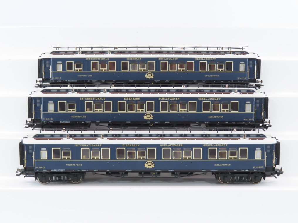 Märklin H0 - 42791 - Modeltrein personenwagonset (1) - 3-delige uitbreidings set sneltreinrijtuigen "Simplon-Oriënt-Express" #1.0