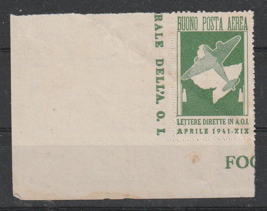 意大利东非殖民地 1941 - 军事豁免责任第1号，已签署 #1.0