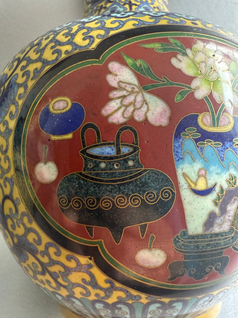 花瓶 - cloisonne - 中國 - 精细珐琅  (沒有保留價) #4.3